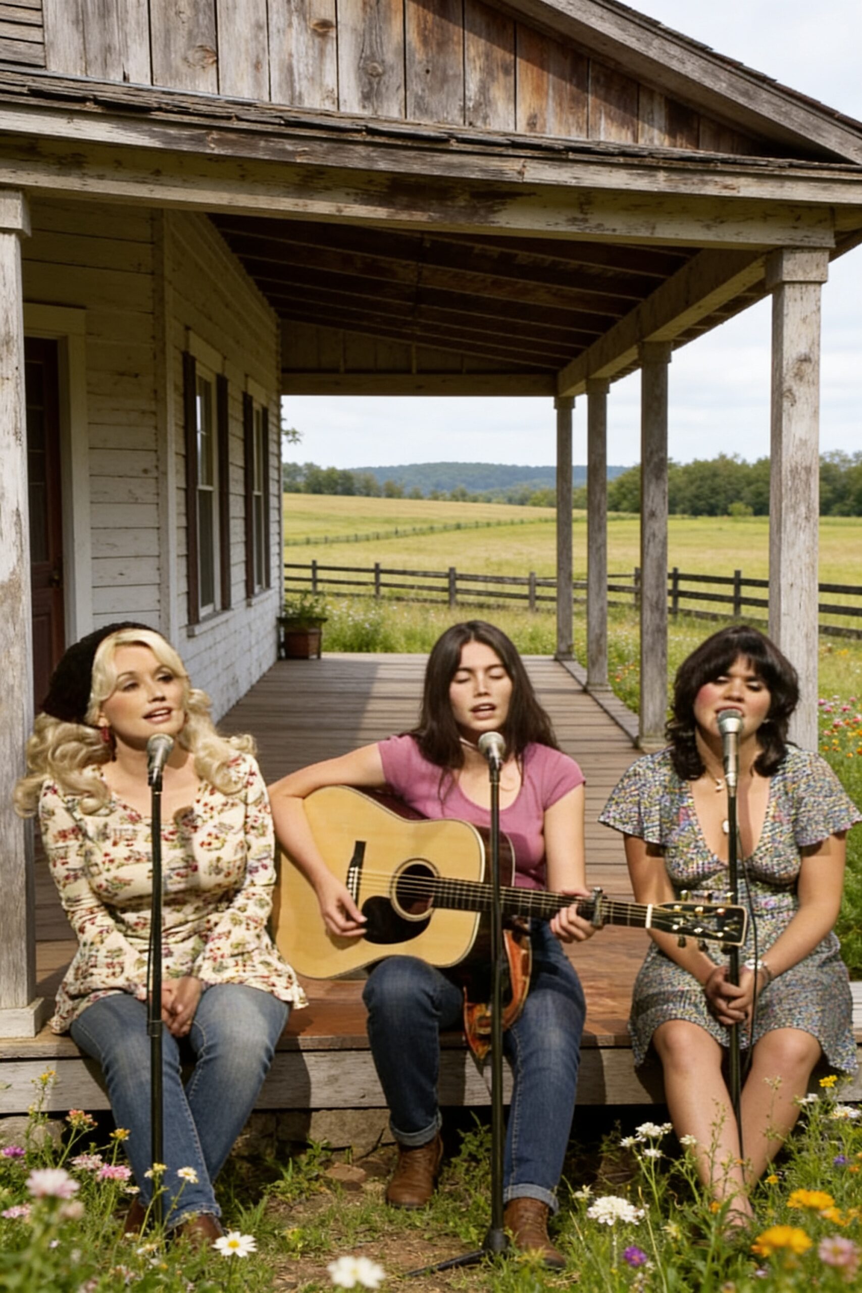 Linda Ronstadt, Dolly Parton, and Emmylou Harris harmonizing on the traditional "Lover's Return" from their 1999 collaborative album Trio II